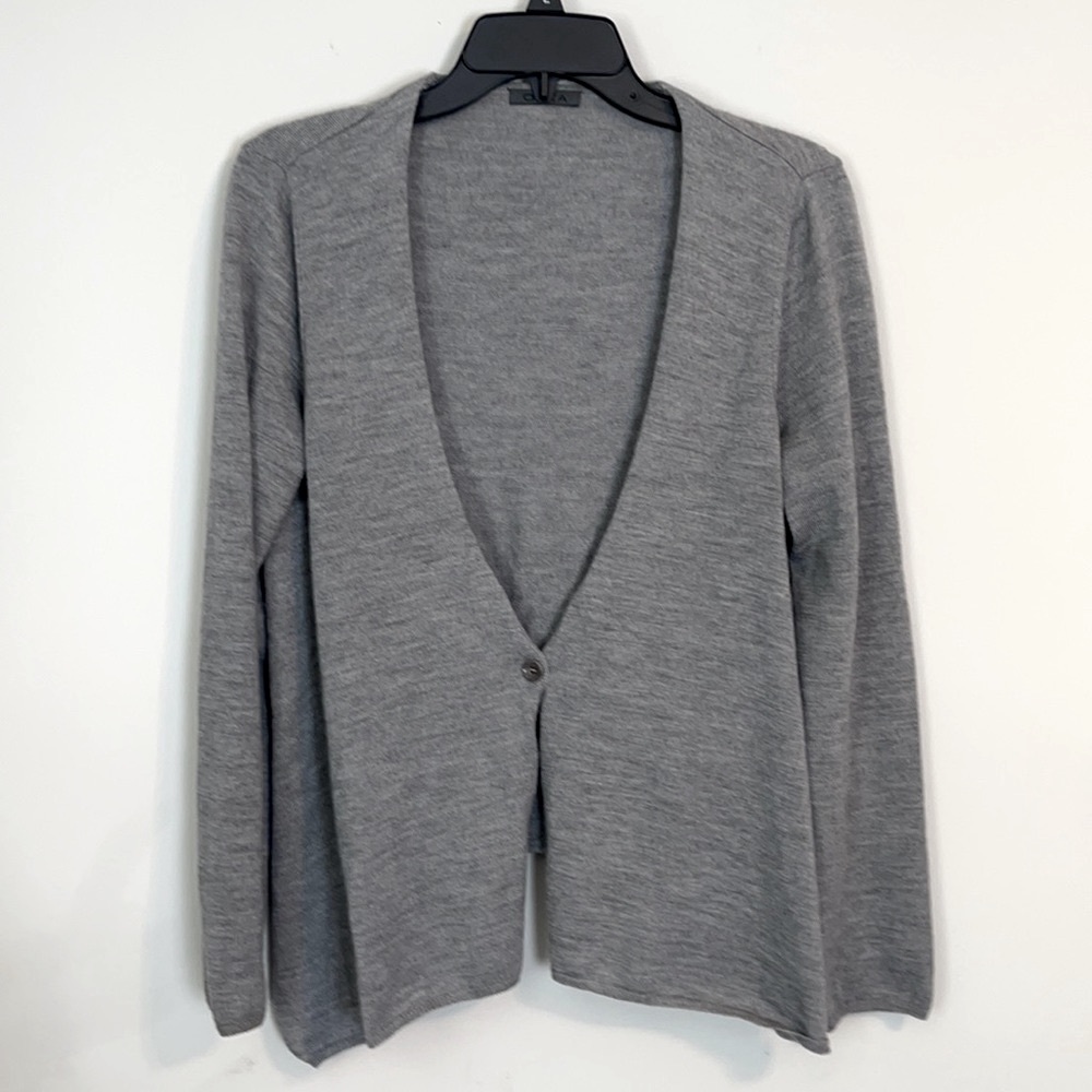 Oska gray one button cardigan sweater